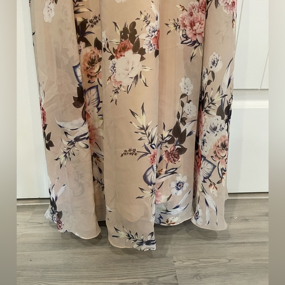 Kleinfeld Mauve Floral Formal Dress - Picture 12 of 12